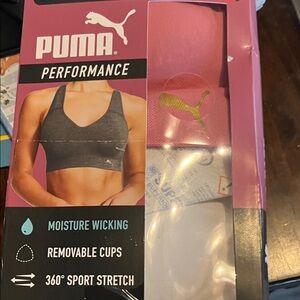 Puma Performance Pink and Gray Sports Bra
